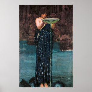 Jealous Circe, 1892 door John William Waterhouse Poster