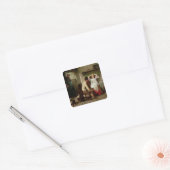 Jealousy en Flirtation Vierkante Sticker (Envelop)