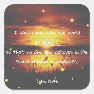 Jean 12:46 Bible Verse Écriture Chrétienne Sticker