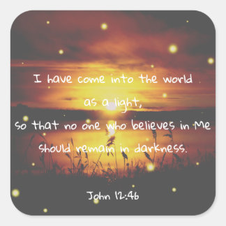 Jean 12:46 Bible Verse Écriture Chrétienne Sticker