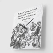 Jean 13:16 Bible chrétienne Jésus Horloge murale (Angle)