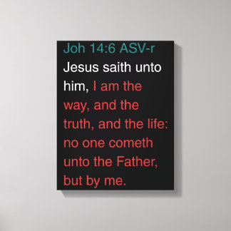 Jean 14:6 Impression sur toile ASV | Art mural chr
