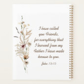 Jean 15:15 Je t'ai appelé amis Bible Verse (Dos)