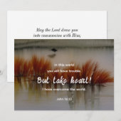 Jean 16:33 J'ai surmonté la Bible Verse Carte Plat (Devant / Derrière)