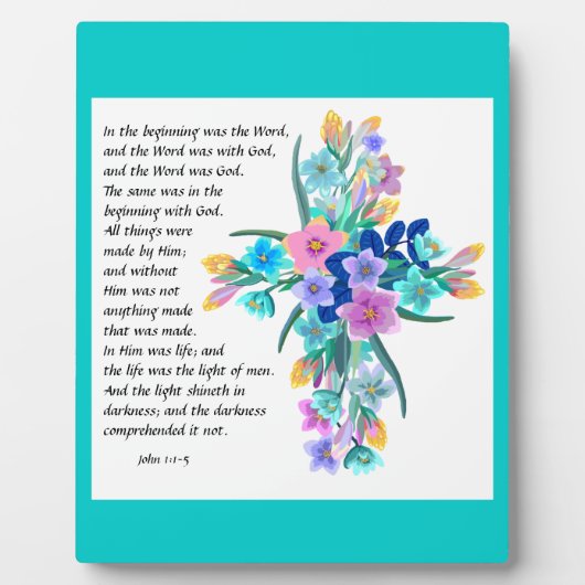 Jean 1:1-5 Plaque (Devant)