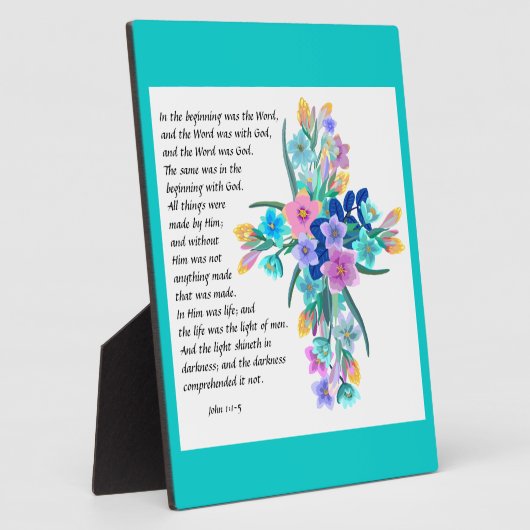 Jean 1:1-5 Plaque (Côté)