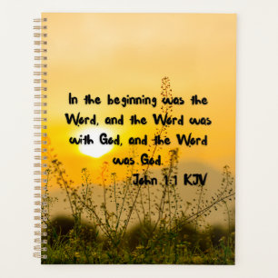 Jean 1:1 Bible Verse Calendrier Planificateur