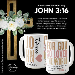 Jean 3:16 Bible Verse Céramique Mug