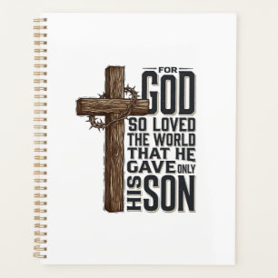Jean 3_16 Croix Gravure Vintage Design Chrétien