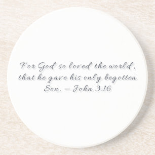 Jean 3:16, Dessous de verre en grès cadeau