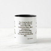 Jean 3:16 KJV Bible Verse Mug à deux tons (Centre)