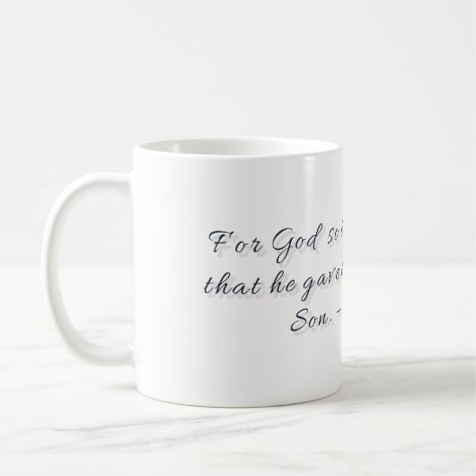 Jean 3:16, Mug Cadeau (Gauche)