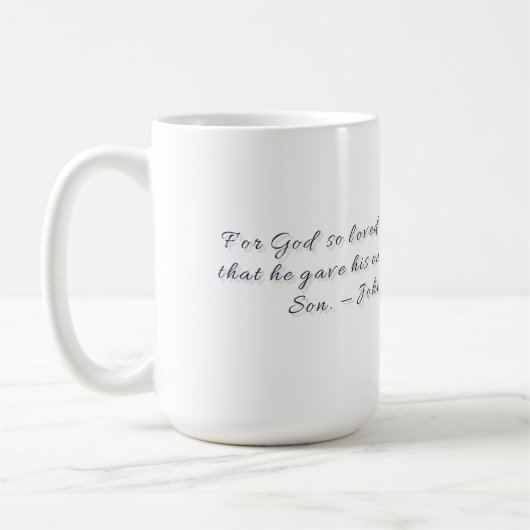 Jean 3:16, Mug Cadeau (Gauche)