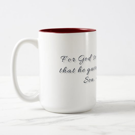 Jean 3:16, Mug Cadeau (Gauche)