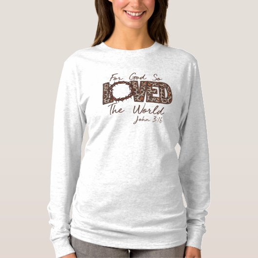 Jean 3:16 T-shirt à manches longues Verse de la Bi (Devant)