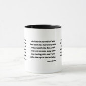 Jean 6:40 KJV Bible Verse Mug à deux tons (Centre)