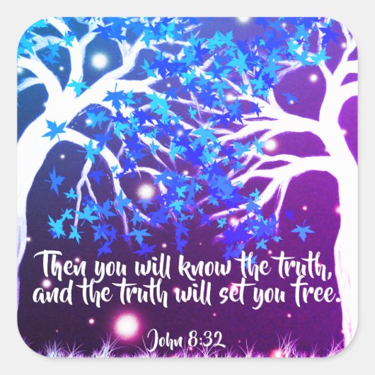 Jean 8:32 Stickers Bible Chrétienne (Devant)