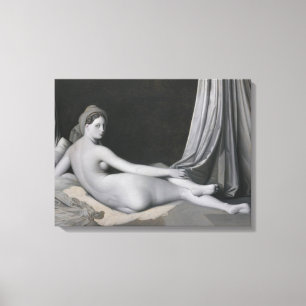 Jean Auguste Dominique Ingres   Odalisque in Grisa Canvas Afdruk