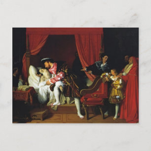 Jean Auguste Ingres - Dood van Leonardo da Vinci Briefkaart