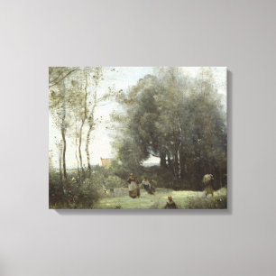 Jean-Baptiste-Camille Corot-Arleux-Palluel, The Canvas Afdruk