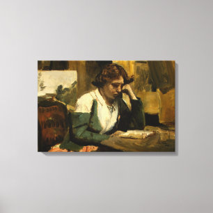 Jean-Baptiste-Camille Corot - Jongerenlezing Canvas Afdruk