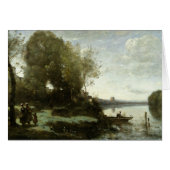 Jean-Baptiste-Camille Corot - Rivière avec un loin (Devant horizontal)