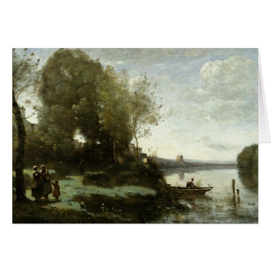 Jean-Baptiste-Camille Corot - Rivière avec un loin (Devant horizontal)