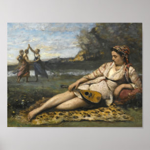 Jean-Baptiste-Camille Corot-Young Women of Sparta Poster