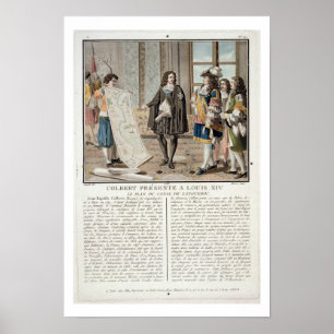 Jean Baptiste Colbert (1619-83) cadeau de kaart Poster