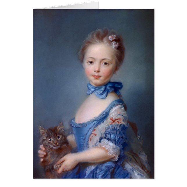 Jean-Baptiste Perronneau : Fille avec le chaton (Devant)