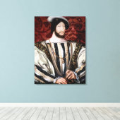 Jean Clouet - Francois I, koning van Frankrijk Canvas Afdruk (Insitu (Houten vloer))