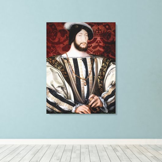 Jean Clouet - Francois I, koning van Frankrijk Canvas Afdruk (Insitu (Houten vloer))