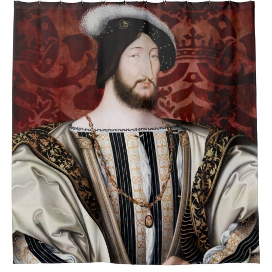 Jean Clouet - Francois I, koning van Frankrijk Douchegordijn (Voorkant)