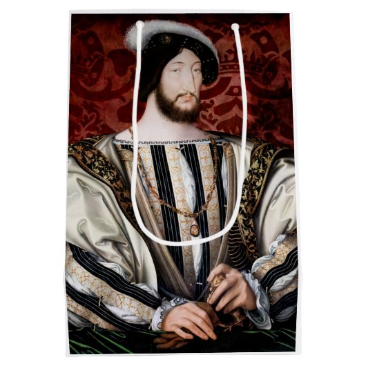 Jean Clouet - Francois I, koning van Frankrijk Medium Cadeauzakje (Achterkant)