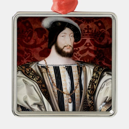 Jean Clouet - Francois I, koning van Frankrijk Metalen Ornament (Voorkant)