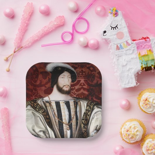 Jean Clouet - Francois I, koning van Frankrijk Papieren Bordje (Feest)