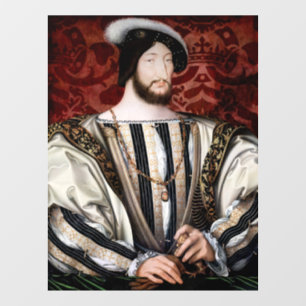 Jean Clouet - Francois I, koning van Frankrijk Raamsticker
