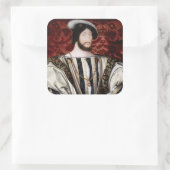 Jean Clouet - Francois I, koning van Frankrijk Vierkante Sticker (Tas)