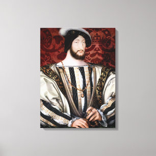 Jean Clouet - Frans I, Koning van Frankrijk Canvas Afdruk