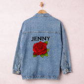 JEAN DENIM JACKET PERSONNALISÉ rose (Hangar)