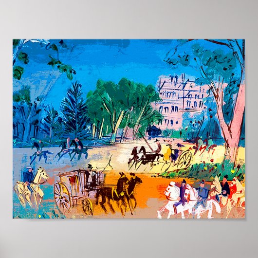 Jean Dufy Bois de Boulogne Poster (Voorkant)