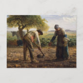 Jean-Francois Millet - Aardappelplanten Briefkaart (Voorkant)