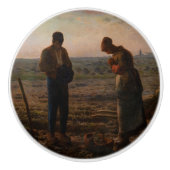 Jean-Francois Millet - De Angelus Keramische Knop (Voorkant)