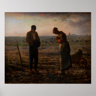 Jean-Francois Millet - De Angelus Poster
