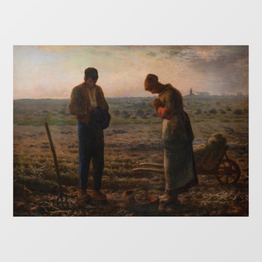 Jean-Francois Millet - De Angelus Raamsticker (Vel)