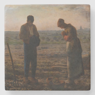 Jean-Francois Millet - De Angelus Stenen Onderzetter