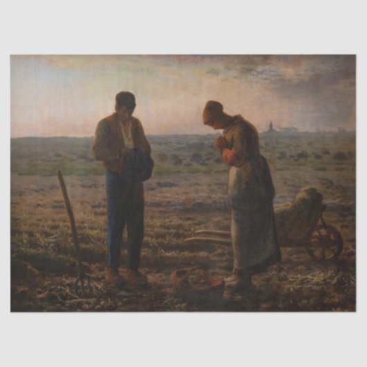 Jean-Francois Millet - De Angelus Tissuepapier (Voorkant)