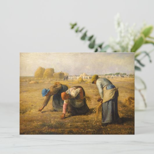 Jean-Francois Millet - De Gleaners Bedankkaart (Staand voorkant)