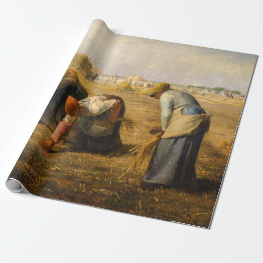Jean-Francois Millet - De Gleaners Cadeaupapier (Uitgerold)