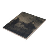 Jean-Francois Millet - De vlucht naar Egypte Tegeltje (Zijkant)